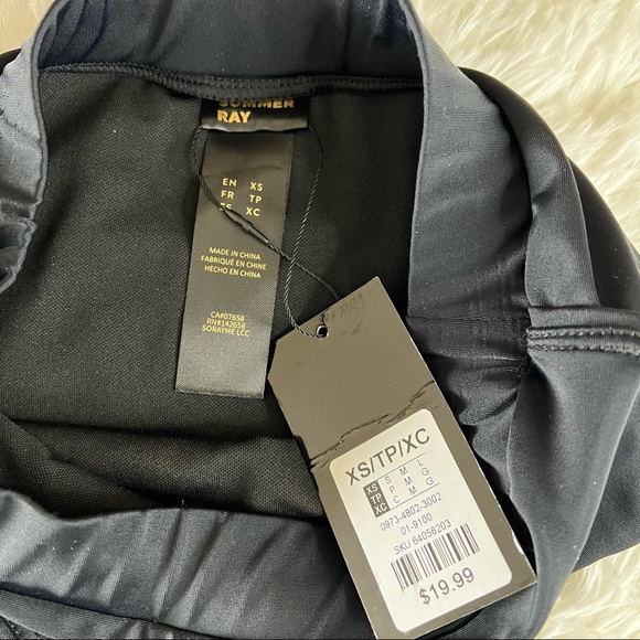 NEW Sommer Ray High Rise Piping Bikini Bottoms in Black Size XS - Picture 3 of 5